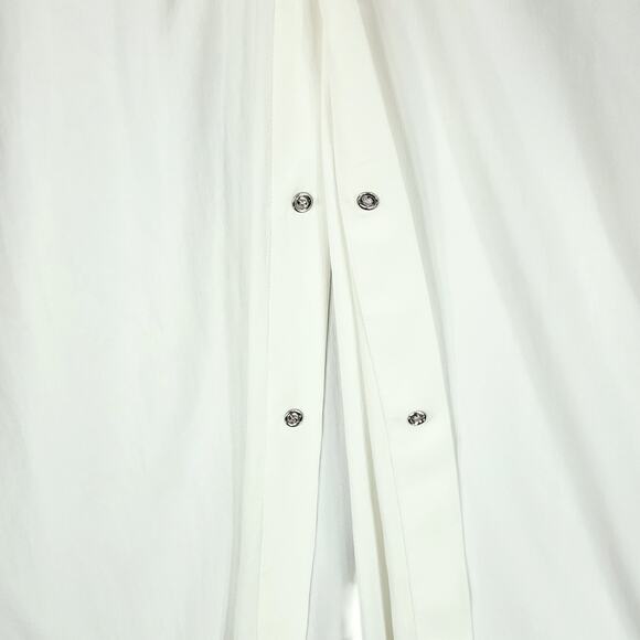 Aday Midi Dress sz S Women Super Swish Ivory Surplice Neck Rope Belt‎ Minimalist - Picture 13 of 15